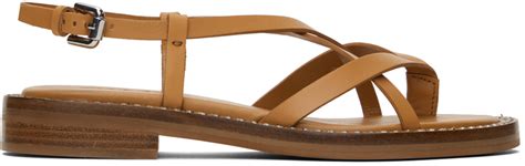 see by chloe lynette|See by Chloé: Tan Lynette Sandals .